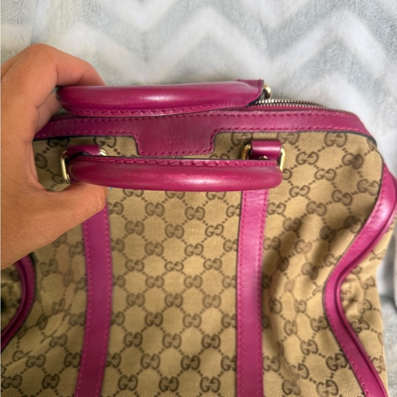 Gucci Pink Canvas Boston - Picture 2 of 12